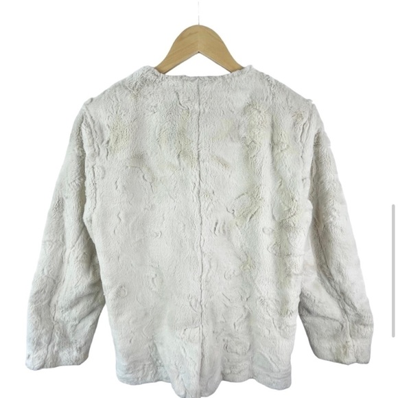 J. Crew Faux Fur Teddy Bear Coat White Size Medium - Picture 8 of 11